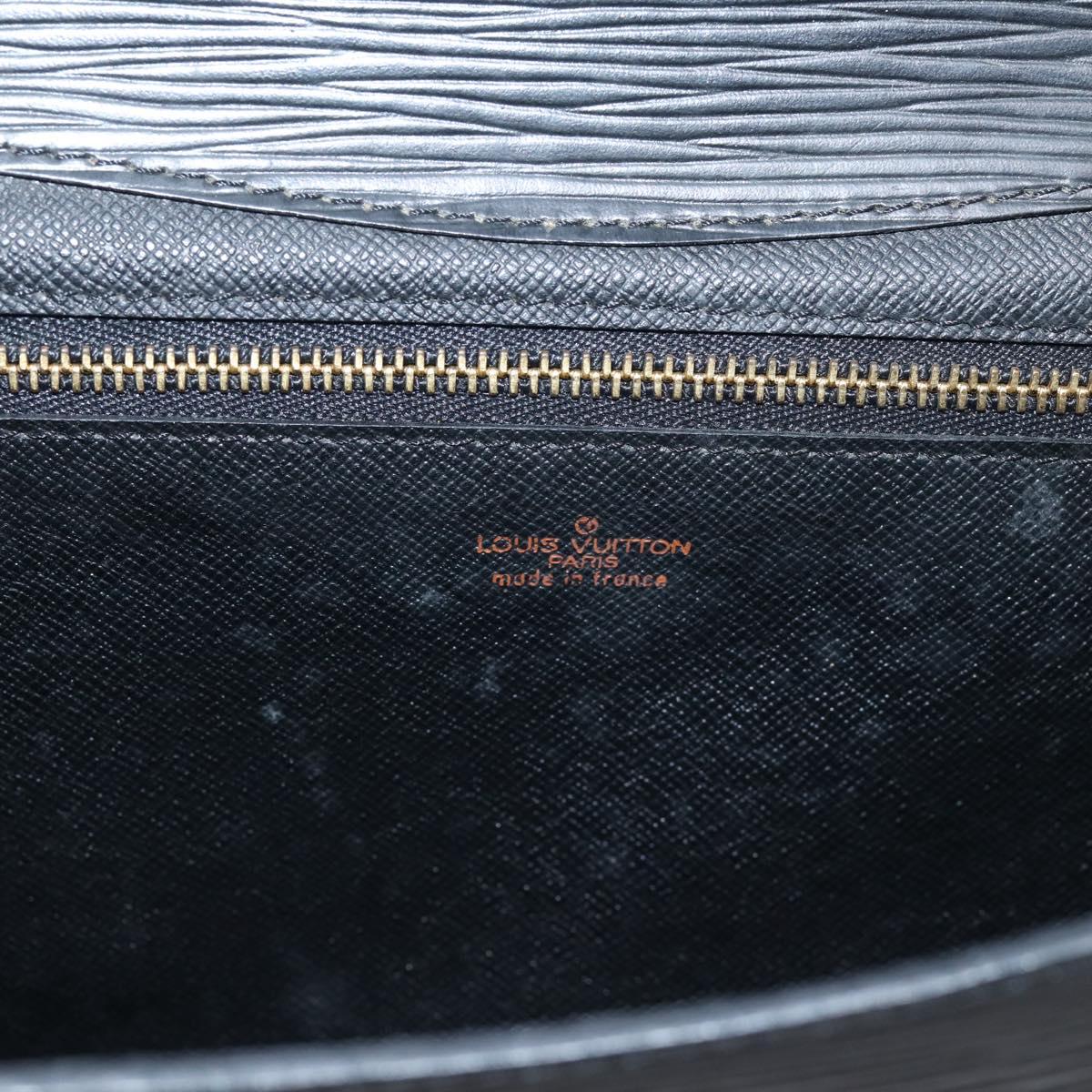 LOUIS VUITTON Epi Montaigne 27 Clutch Bag Black M52652 LV Auth ka6704