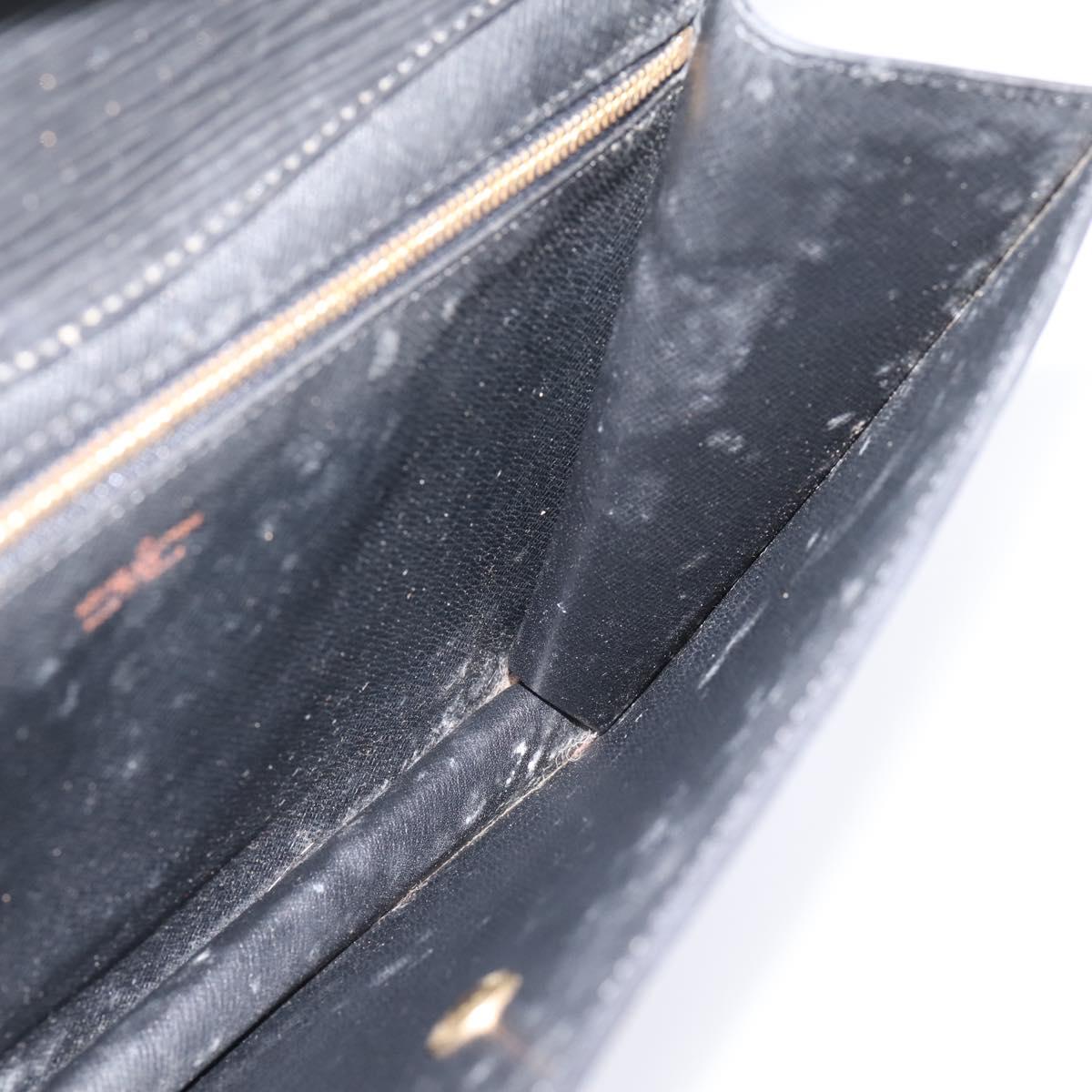 LOUIS VUITTON Epi Montaigne 27 Clutch Bag Black M52652 LV Auth ka6704