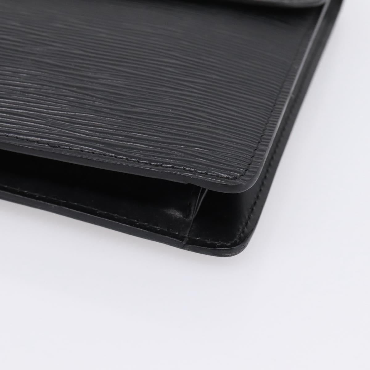 LOUIS VUITTON Epi Montaigne 27 Clutch Bag Black M52652 LV Auth ka6704