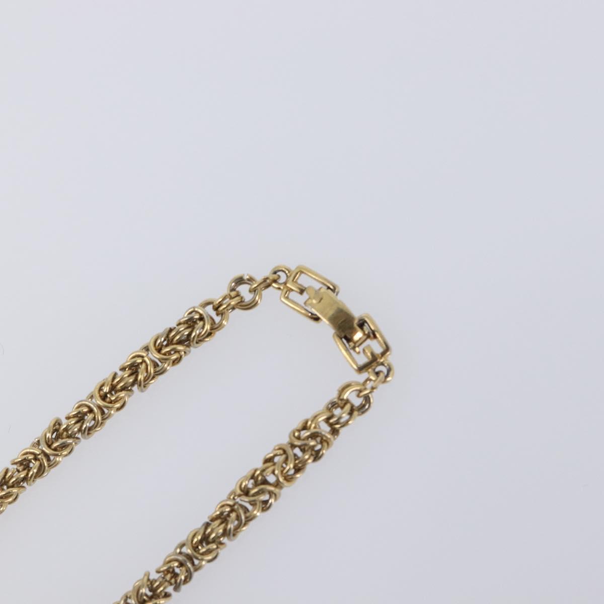 GIVENCHY Necklace Metal 4 Set Gold Tone Silver Auth ka6706