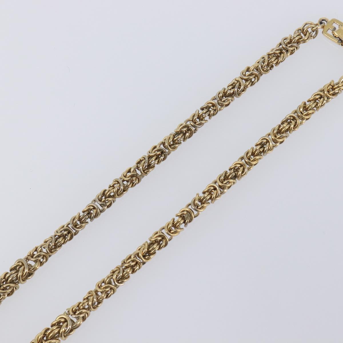 GIVENCHY Necklace Metal 4 Set Gold Tone Silver Auth ka6706