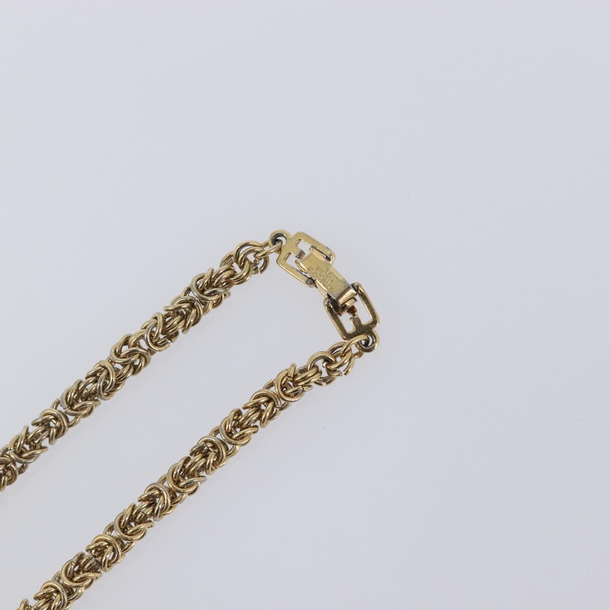 GIVENCHY Necklace Metal 4 Set Gold Tone Silver Auth ka6706