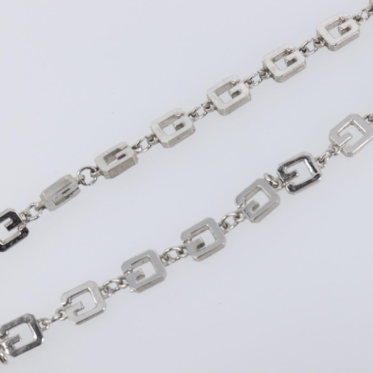 GIVENCHY Necklace Metal 4 Set Gold Tone Silver Auth ka6706