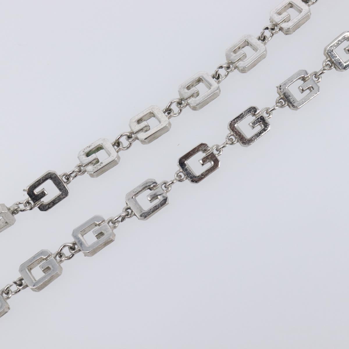 GIVENCHY Necklace Metal 4 Set Gold Tone Silver Auth ka6706