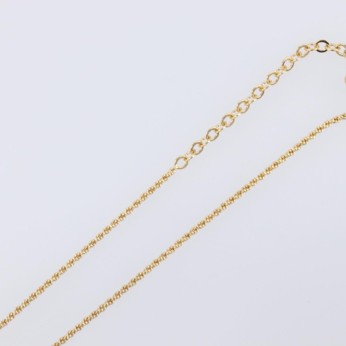 Christian Dior Necklace Metal Gold Tone Auth ka6708