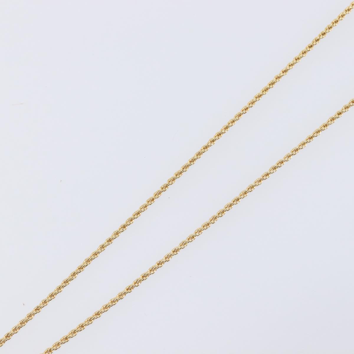 Christian Dior Necklace Metal Gold Tone Auth ka6708