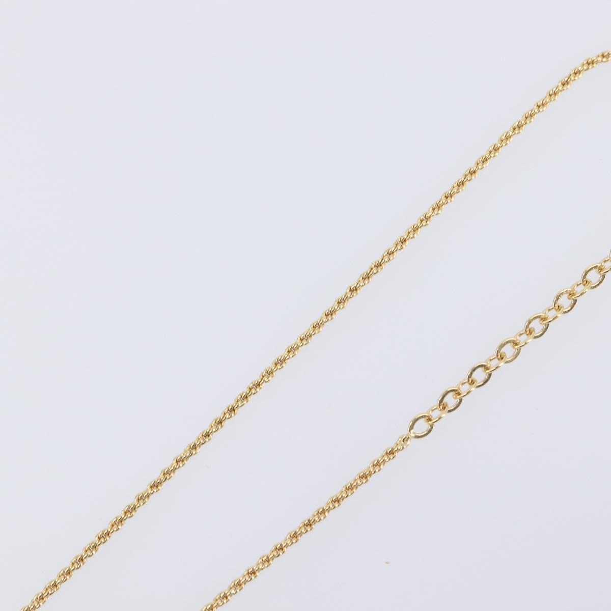 Christian Dior Necklace Metal Gold Tone Auth ka6708