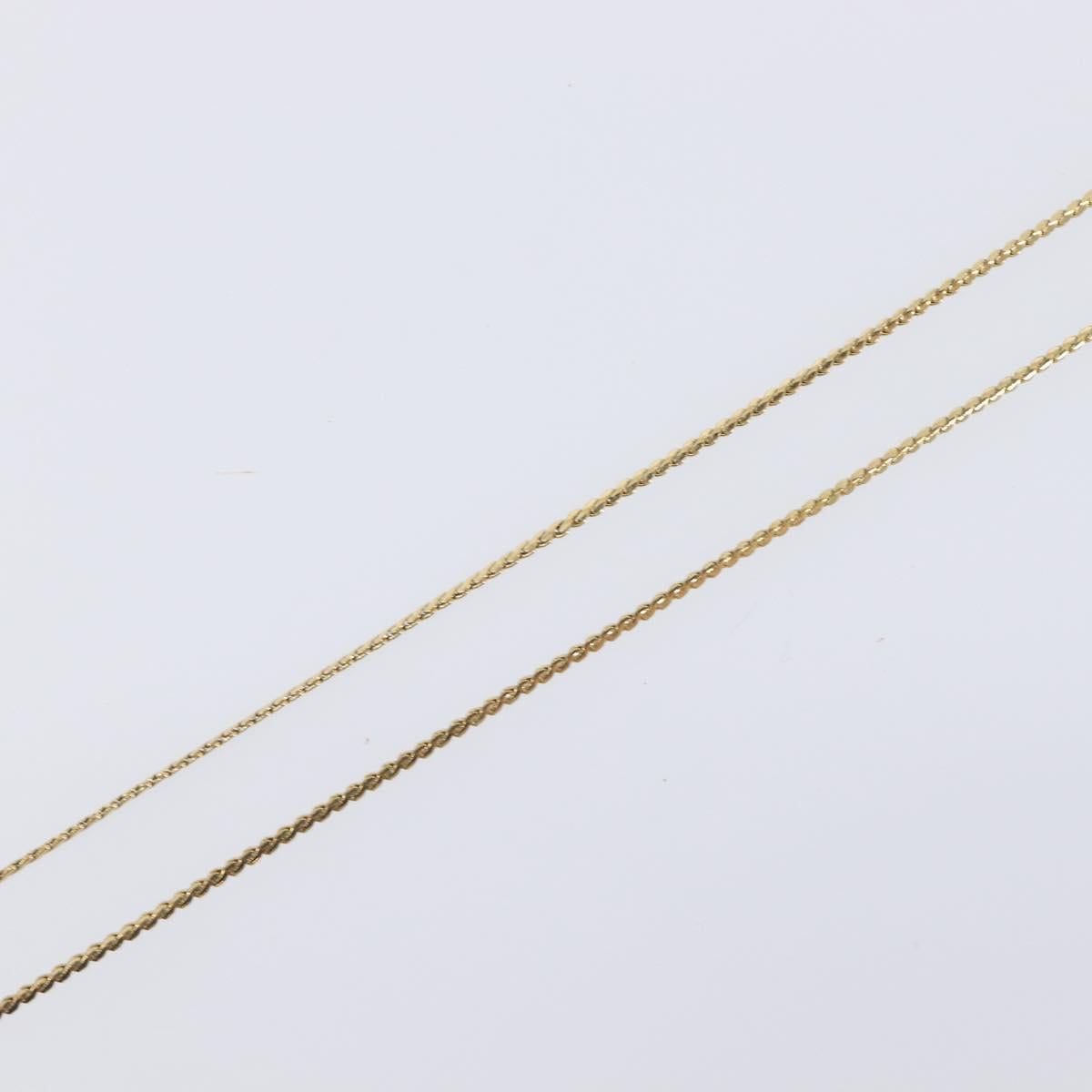 Christian Dior Necklace Metal Gold Tone Auth ka6711