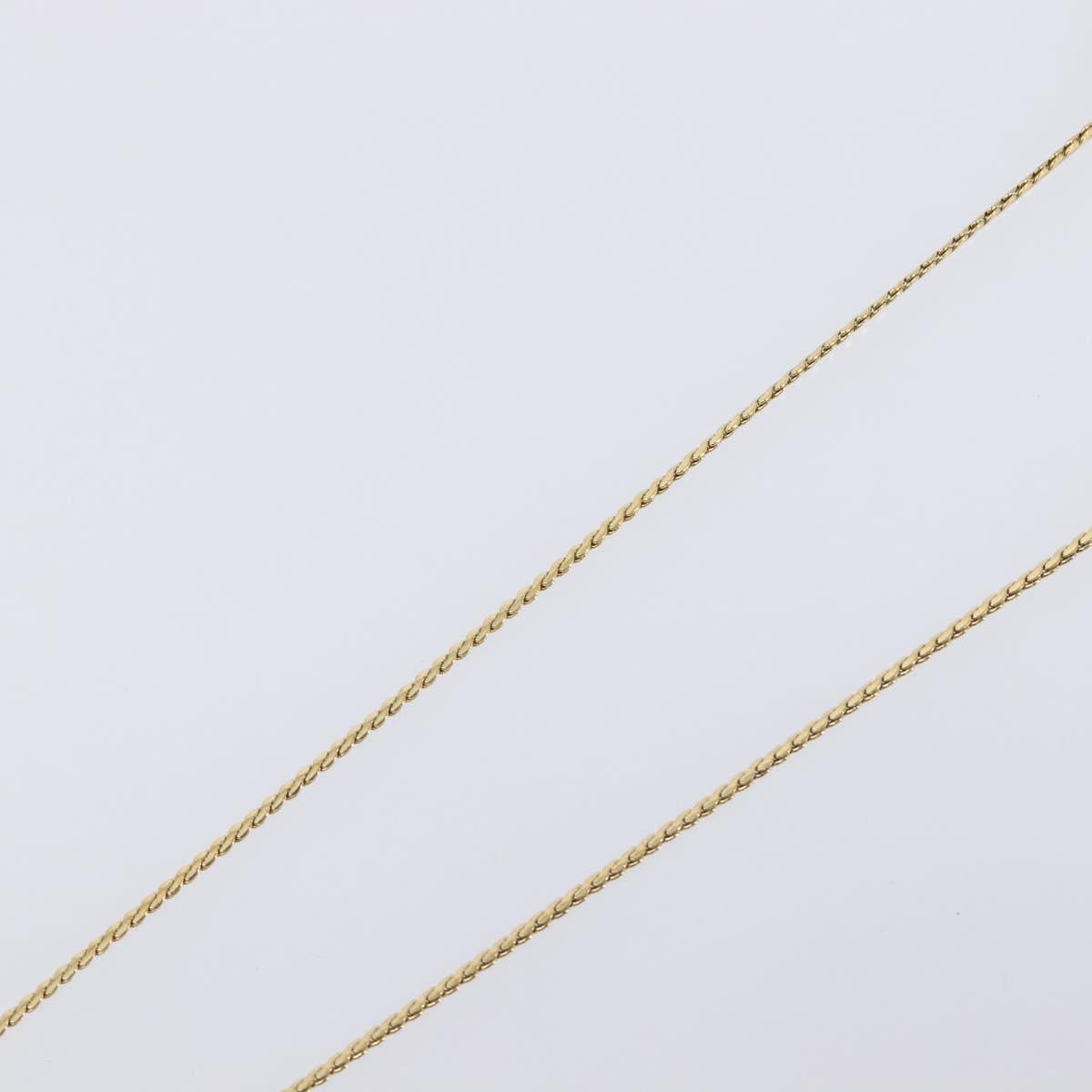 Christian Dior Necklace Metal Gold Tone Auth ka6711