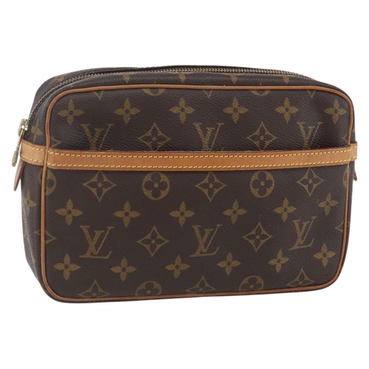 LOUIS VUITTON Monogram Compiegne 23 Clutch Bag M51847 LV Auth ka672