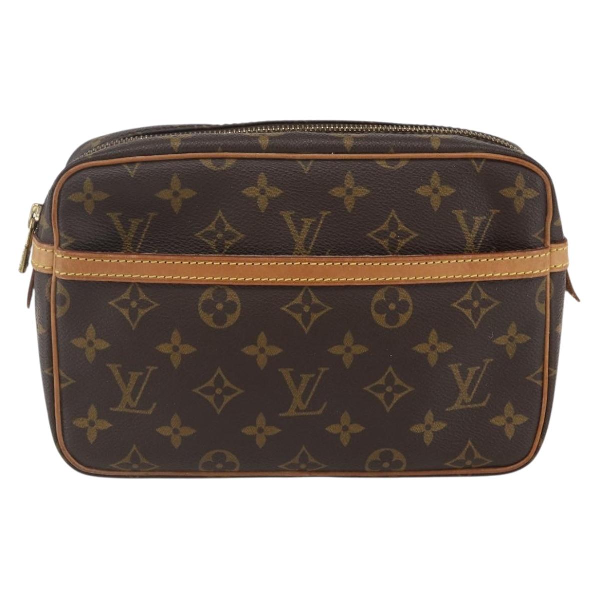 LOUIS VUITTON Monogram Compiegne 23 Clutch Bag M51847 LV Auth ka672
