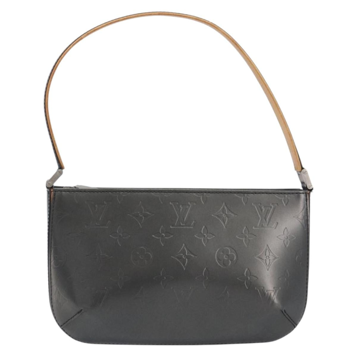 LOUIS VUITTON Monogram Mat Fowler Hand Bag Gray M55142 LV Auth ka6721