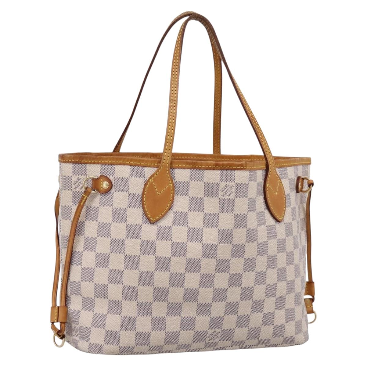 LOUIS VUITTON Damier Azur Neverfull PM Tote Bag N41362 LV Auth ka6728A