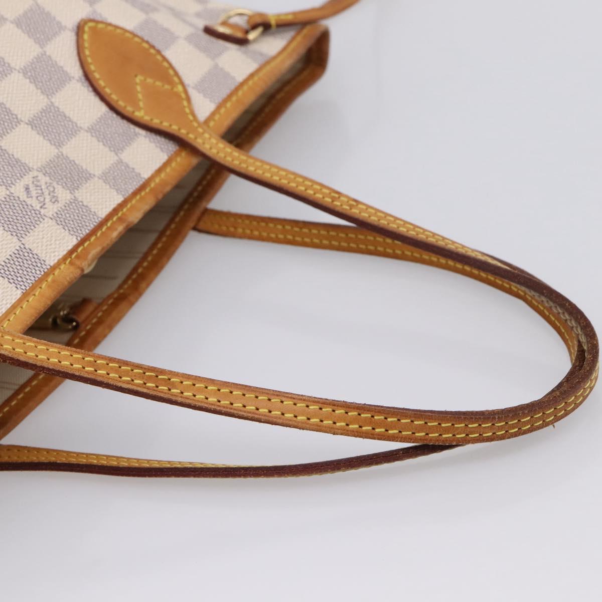 LOUIS VUITTON Damier Azur Neverfull PM Tote Bag N41362 LV Auth ka6728A