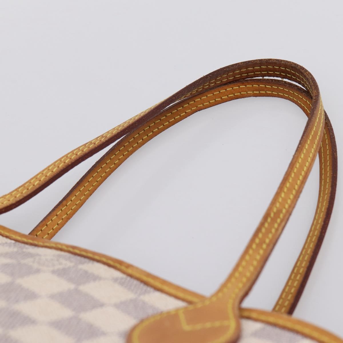LOUIS VUITTON Damier Azur Neverfull PM Tote Bag N41362 LV Auth ka6728A