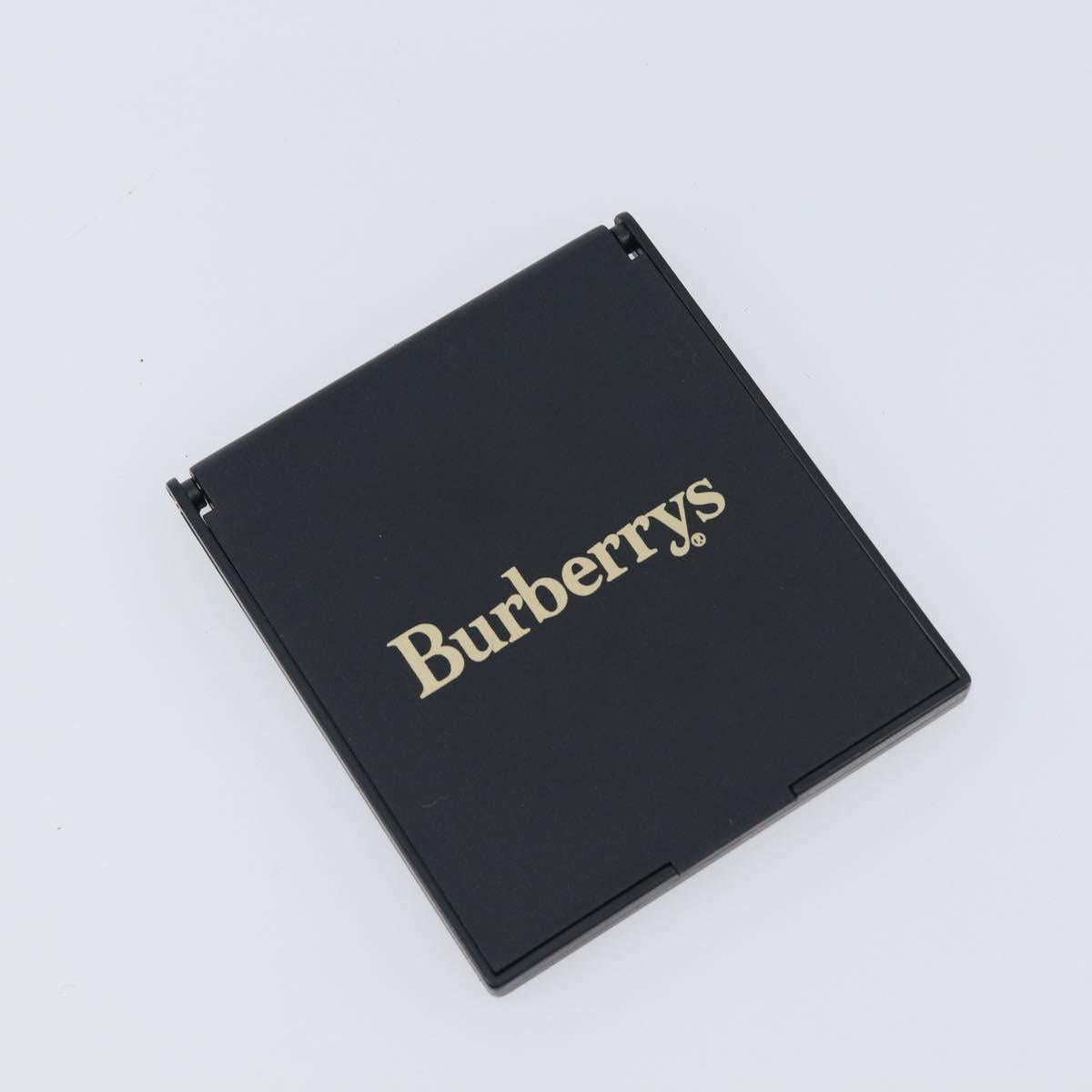 Burberrys Hand Bag Leather Black Gold Tone Auth ka6735