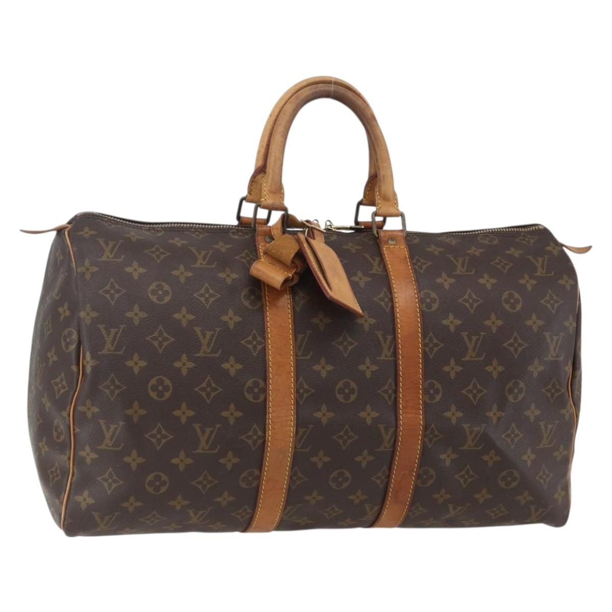 LOUIS VUITTON Monogram Keepall 45 Boston Bag M41428 LV Auth ka674
