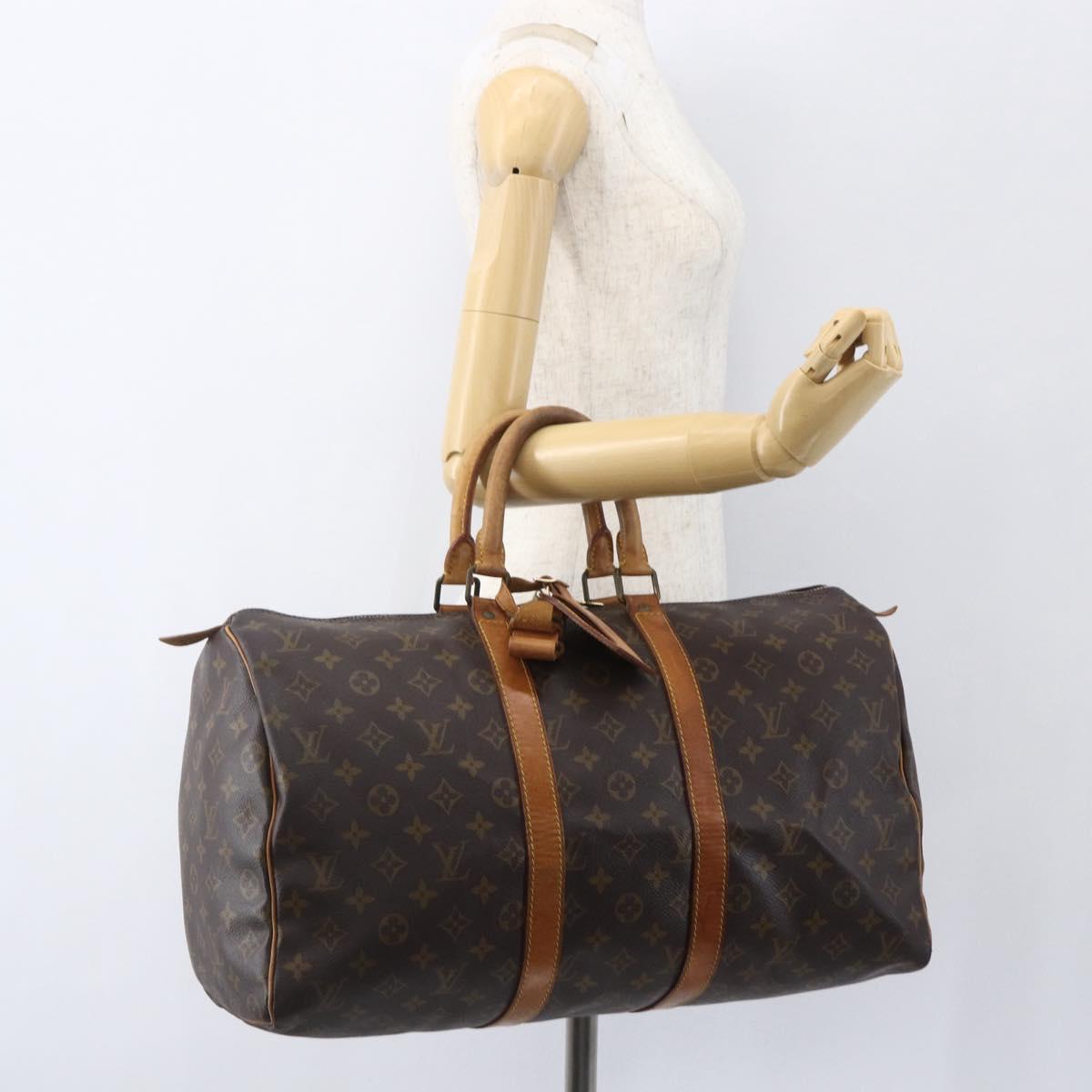 LOUIS VUITTON Monogram Keepall 45 Boston Bag M41428 LV Auth ka674