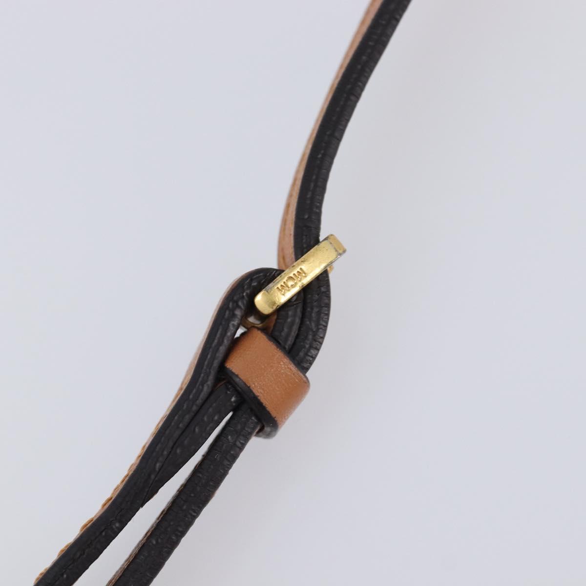 MCM Vicetos Shoulder Bag PVC Leather Brown Gold Tone Auth ka6772A
