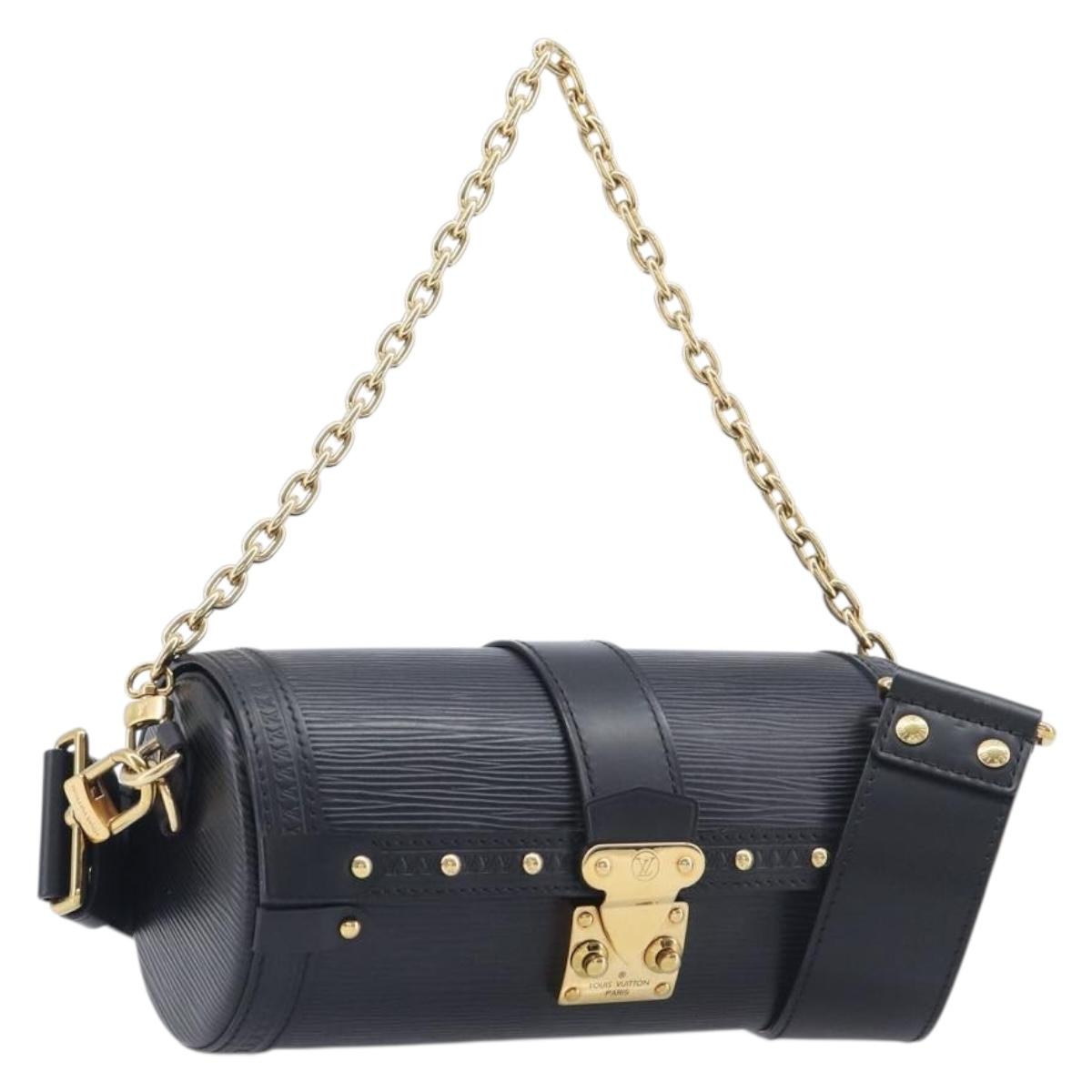 LOUIS VUITTON Epi Papillon Trunk Shoulder Bag Black M58655 LV Auth ka6774SAM