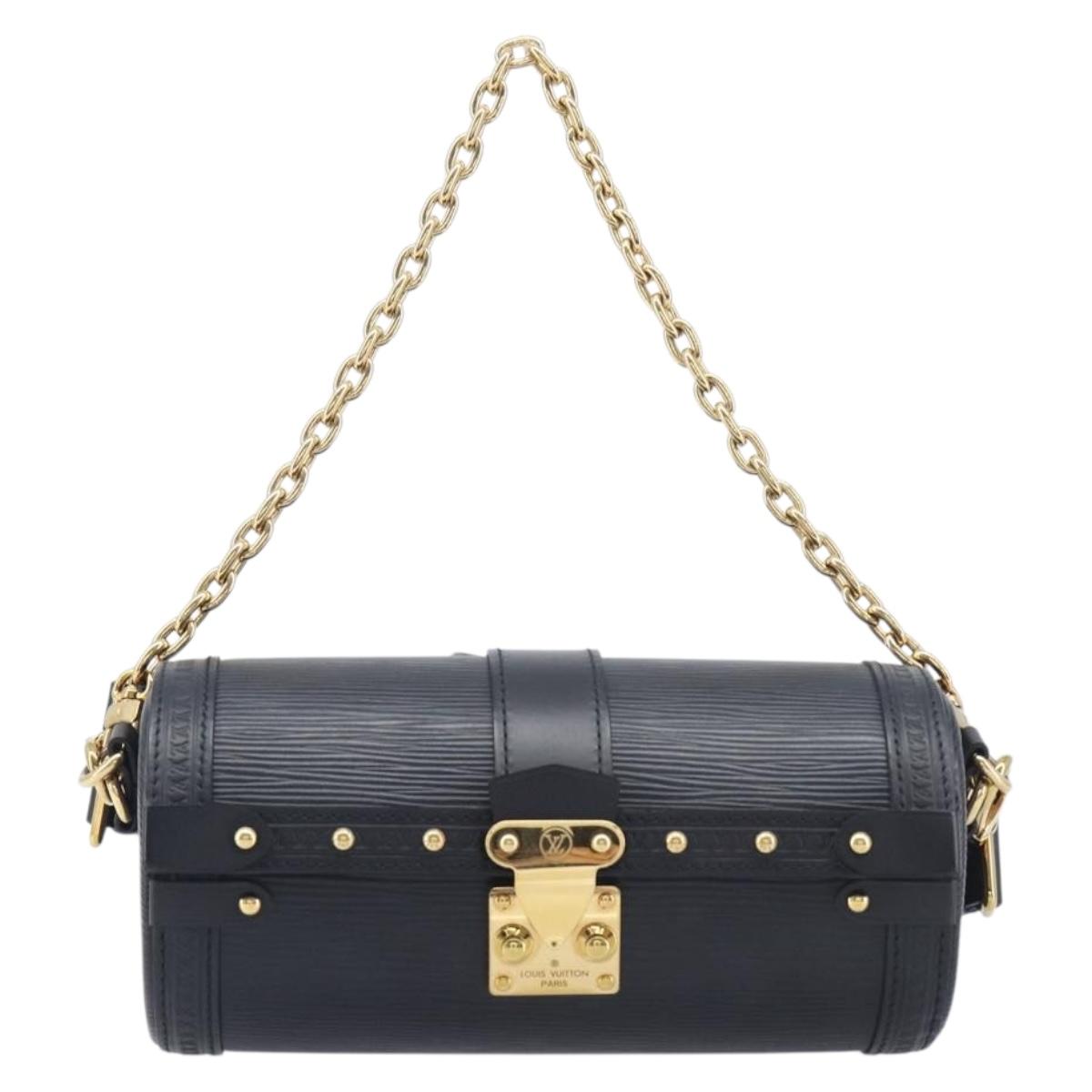 LOUIS VUITTON Epi Papillon Trunk Shoulder Bag Black M58655 LV Auth ka6774SAM