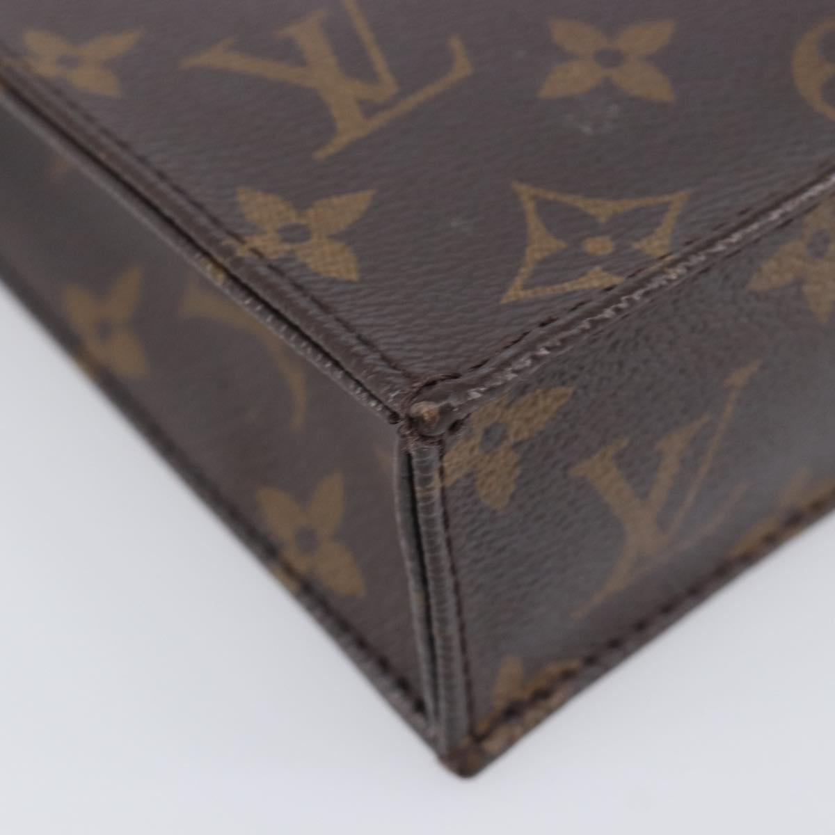 LOUIS VUITTON Monogram Petit Sac Plat Hand Bag M81295 LV Auth ka6777