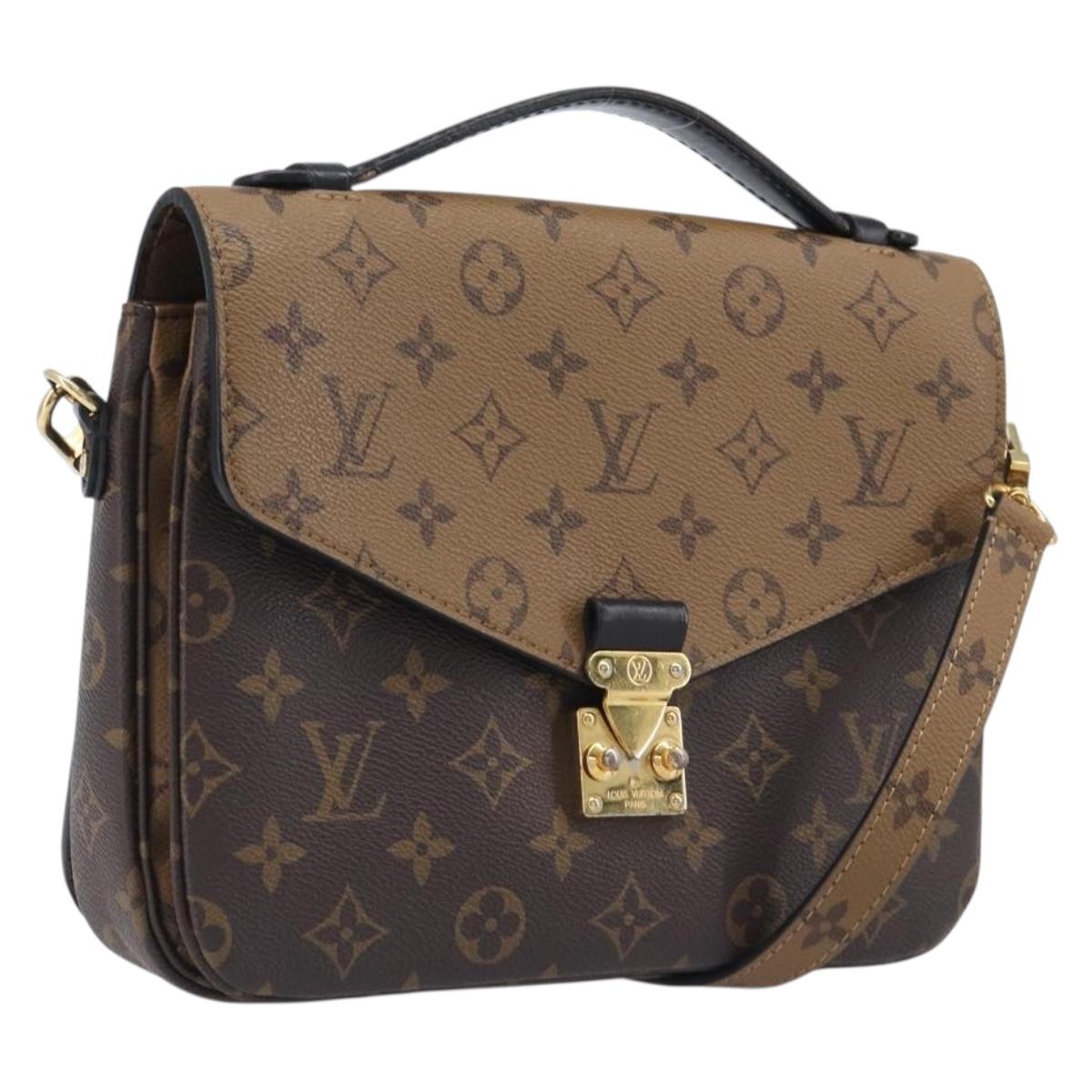 LOUIS VUITTON Monogram Reverse Pochette Metis MM Shoulder M44876 LV Auth ka6778A