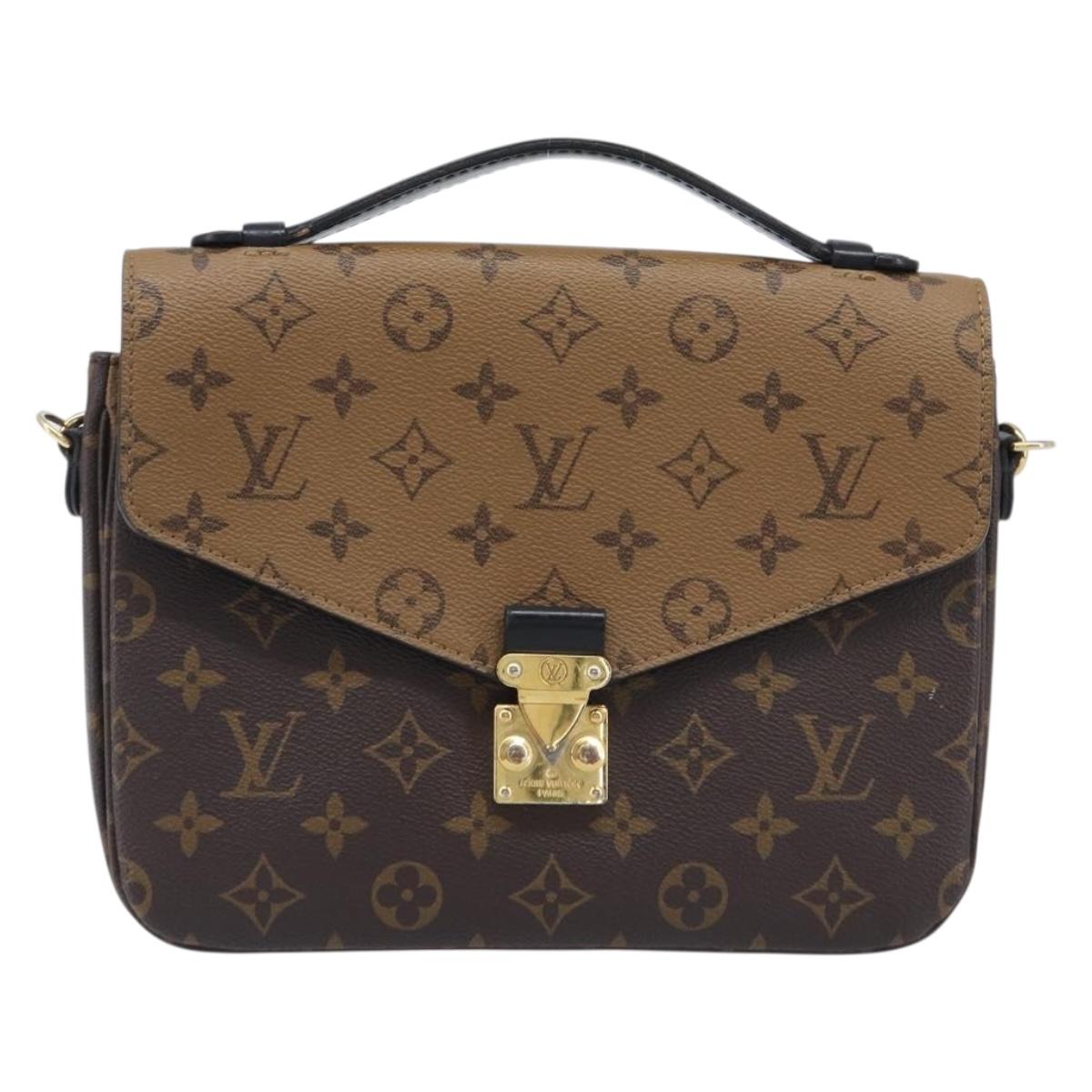 LOUIS VUITTON Monogram Reverse Pochette Metis MM Shoulder M44876 LV Auth ka6778A