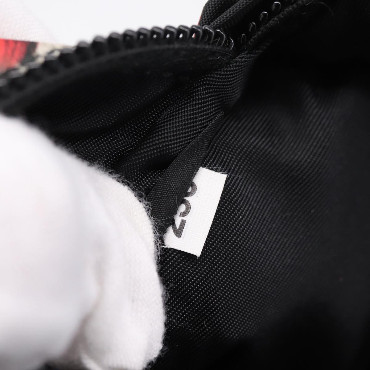 PRADA Waist Bag Nylon Black Silver Auth ka6780M