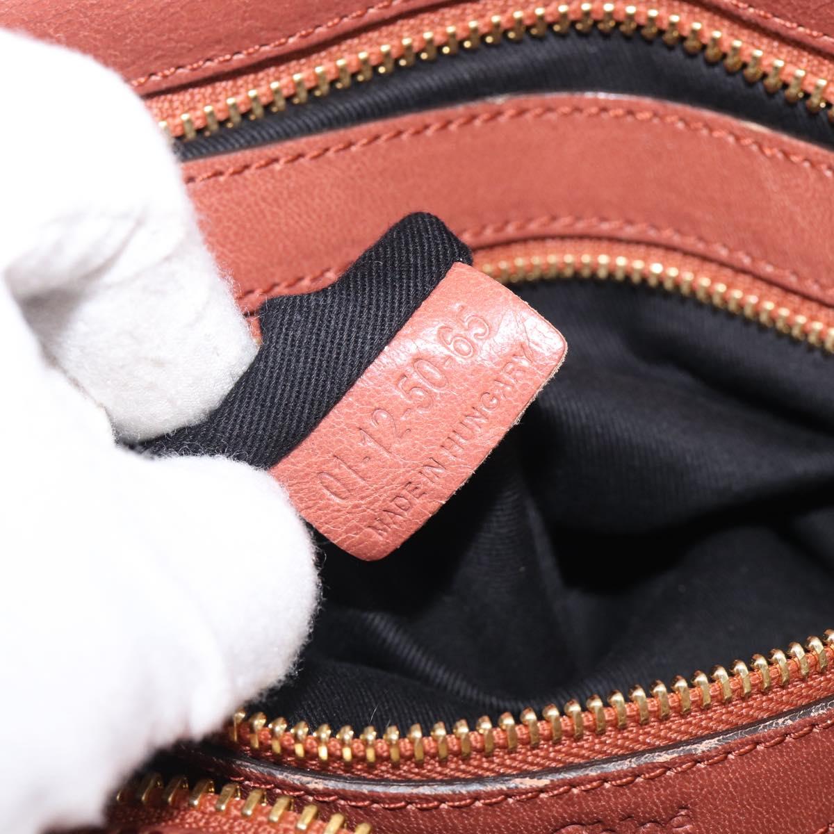 Chloe Etel Hand Bag Leather 2way Pink Gold Auth ka6785A