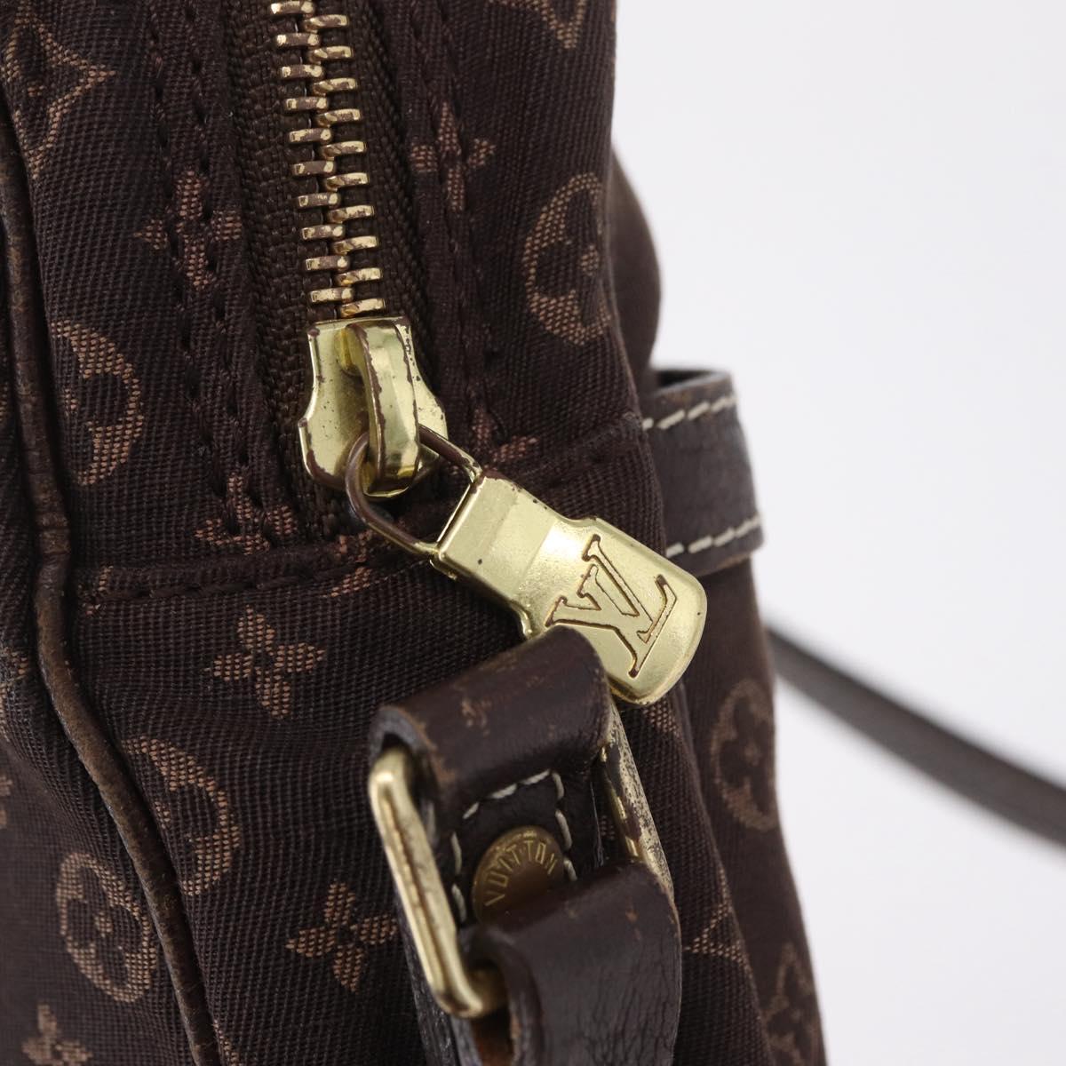 LOUIS VUITTON Monogram Mini Lin Danube Shoulder Bag Ebene M95228 LV Auth ka6789A