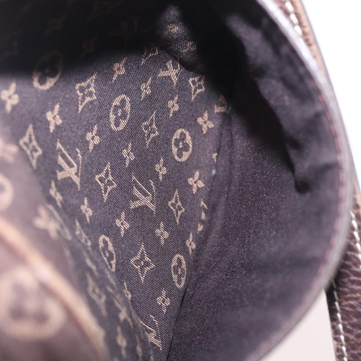 LOUIS VUITTON Monogram Mini Lin Danube Shoulder Bag Ebene M95228 LV Auth ka6789A