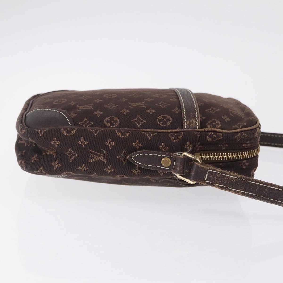 LOUIS VUITTON Monogram Mini Lin Danube Shoulder Bag Ebene M95228 LV Auth ka6789A
