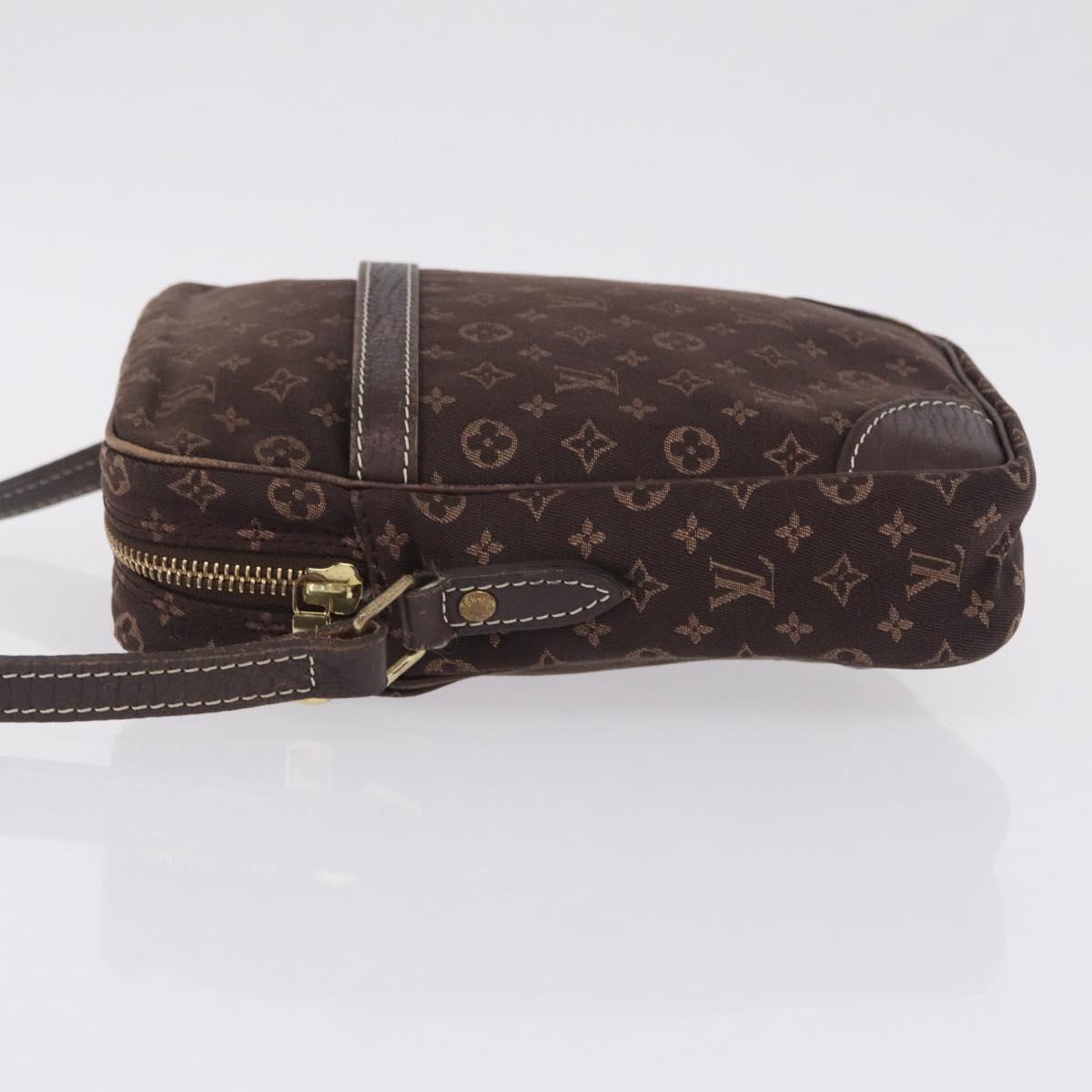 LOUIS VUITTON Monogram Mini Lin Danube Shoulder Bag Ebene M95228 LV Auth ka6789A