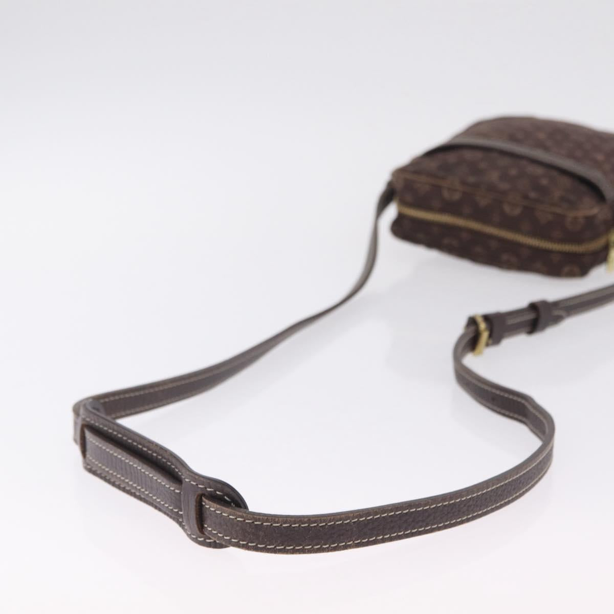 LOUIS VUITTON Monogram Mini Lin Danube Shoulder Bag Ebene M95228 LV Auth ka6789A