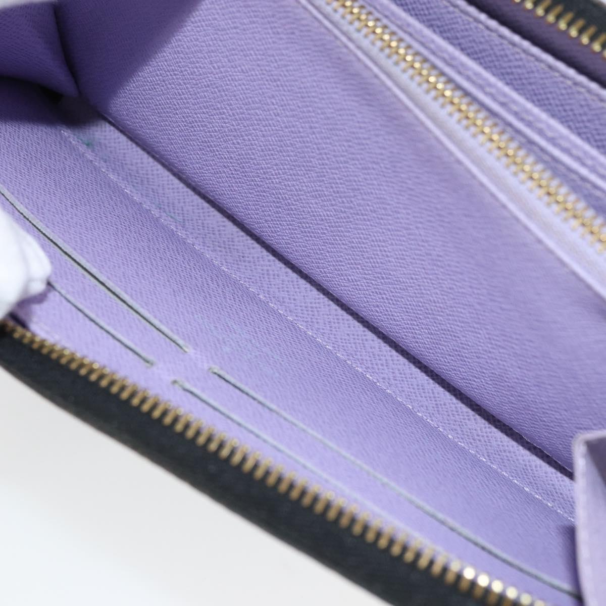 LOUIS VUITTON Monogram Multicolor Zippy Wallet Wallet Black M60243 Auth ka679