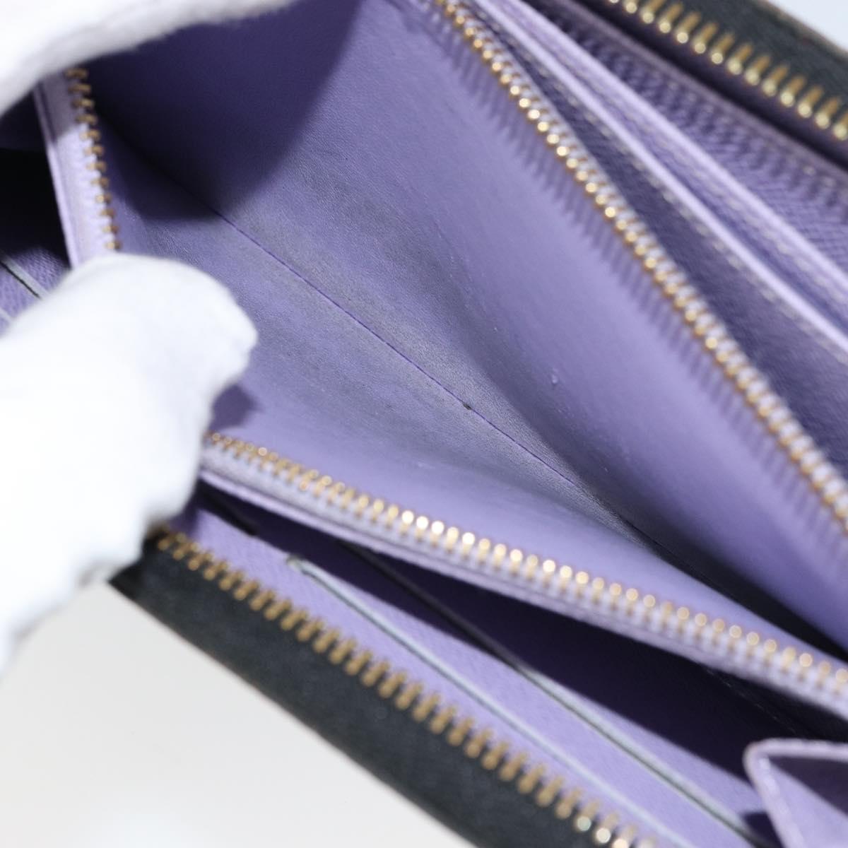 LOUIS VUITTON Monogram Multicolor Zippy Wallet Wallet Black M60243 Auth ka679