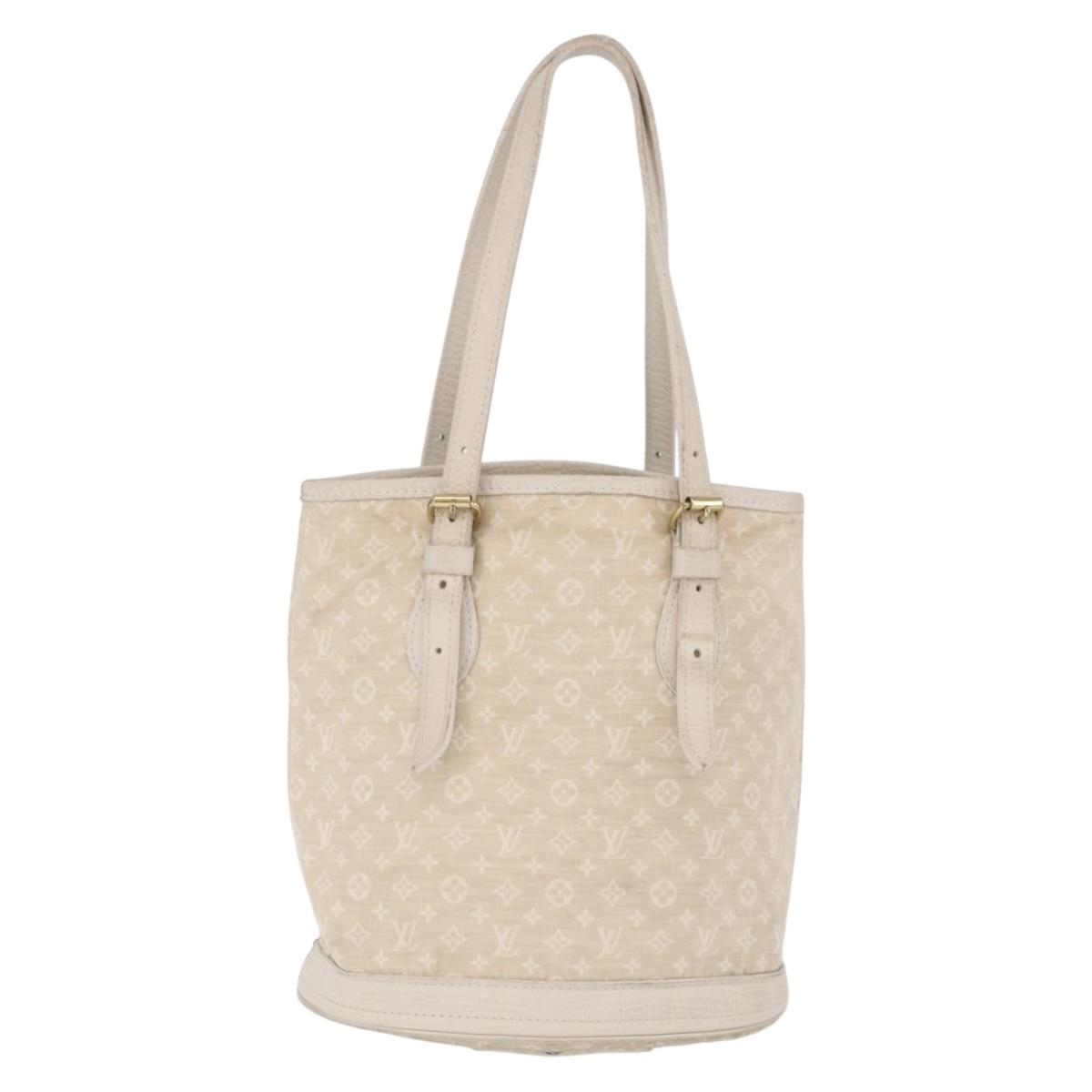 LOUIS VUITTON Monogram Mini Lin Bucket PM Shoulder Bag Dunne M95316 Auth ka6792