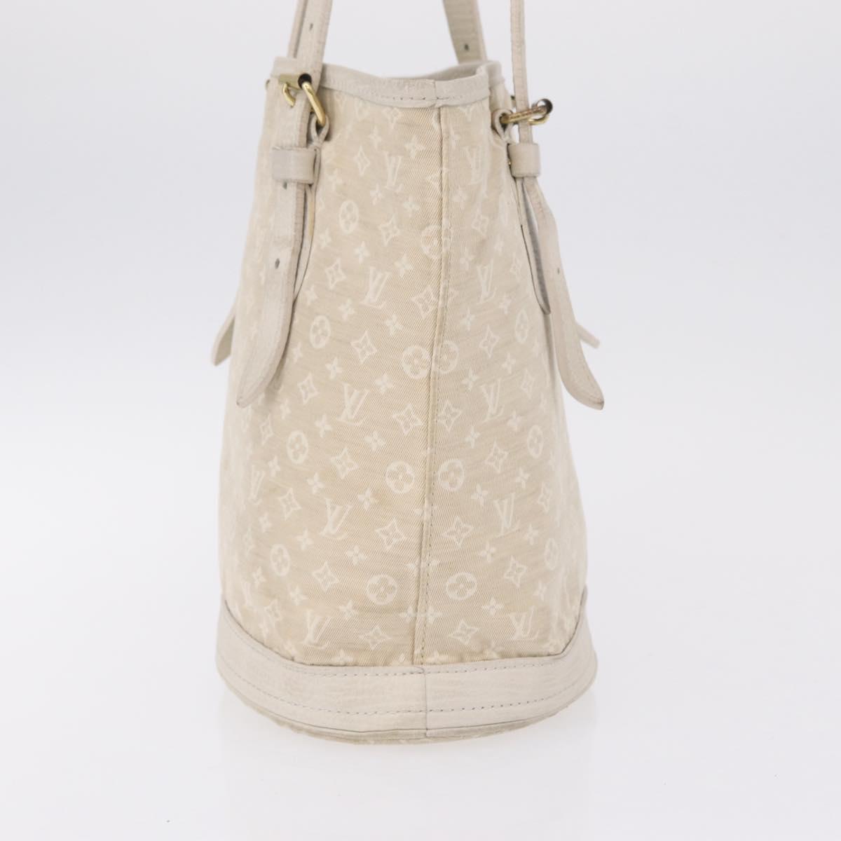 LOUIS VUITTON Monogram Mini Lin Bucket PM Shoulder Bag Dunne M95316 Auth ka6792