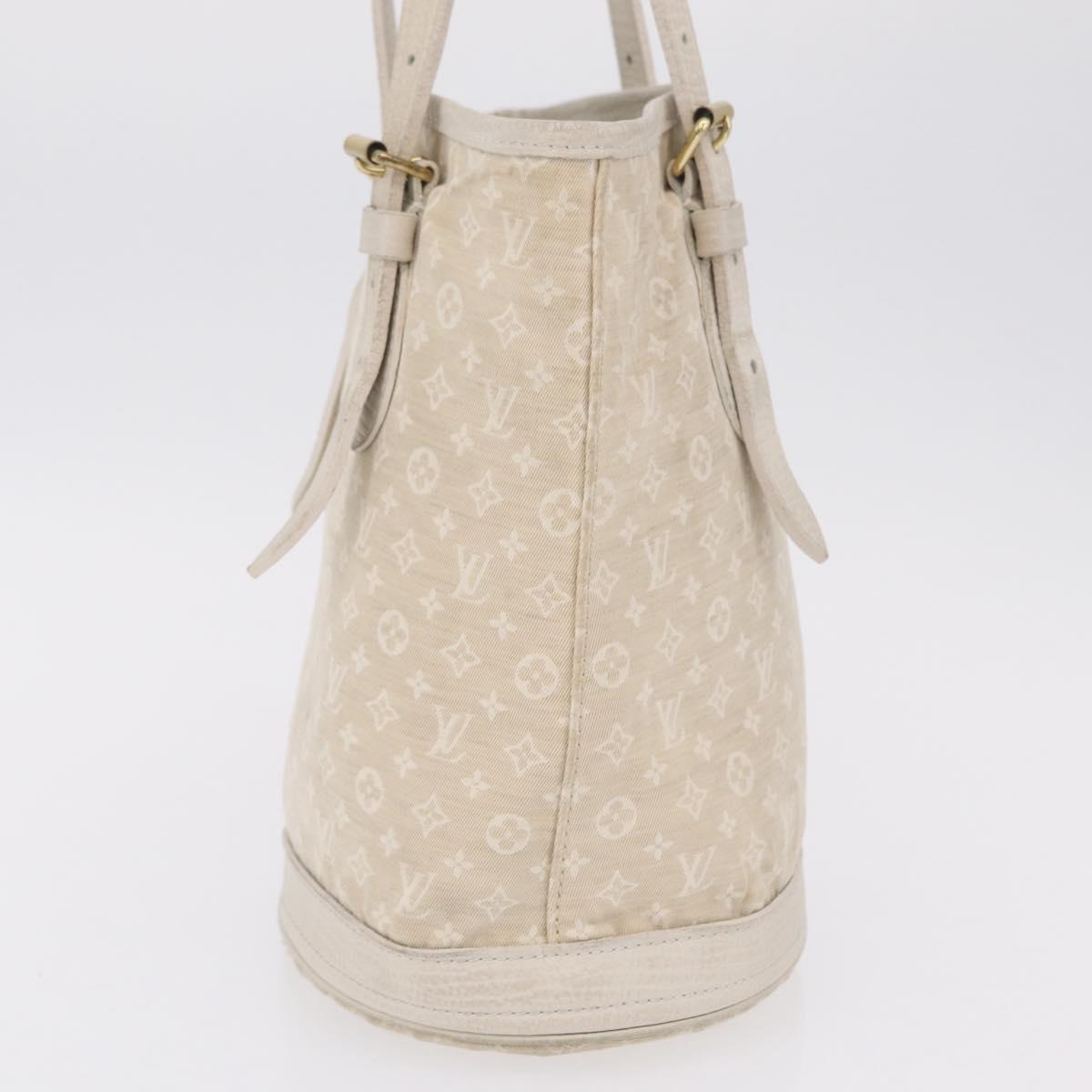LOUIS VUITTON Monogram Mini Lin Bucket PM Shoulder Bag Dunne M95316 Auth ka6792