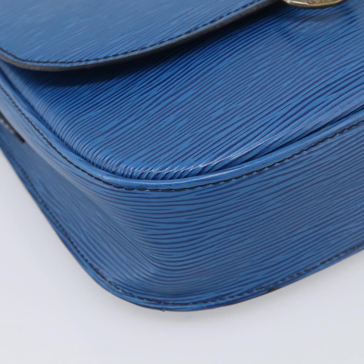 LOUIS VUITTON Epi Saint Cloud GM Shoulder Bag Toledo Blue M52195 LV Auth ka6795