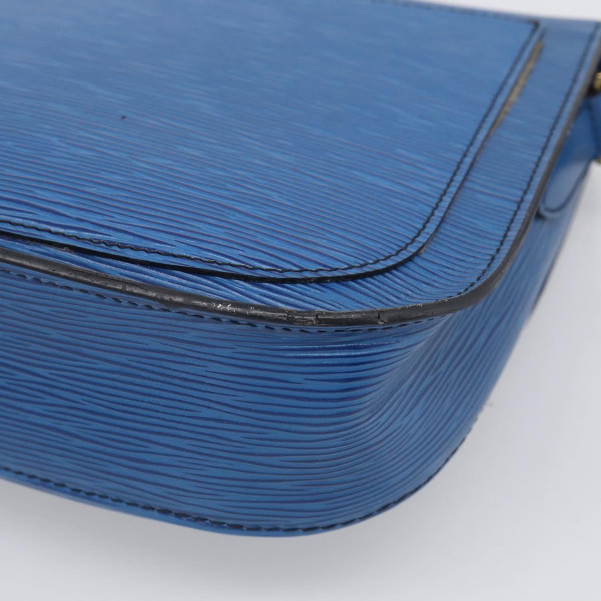 LOUIS VUITTON Epi Saint Cloud GM Shoulder Bag Toledo Blue M52195 LV Auth ka6795