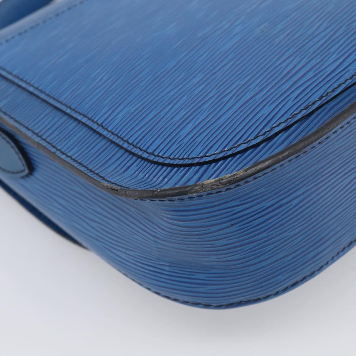 LOUIS VUITTON Epi Saint Cloud GM Shoulder Bag Toledo Blue M52195 LV Auth ka6795