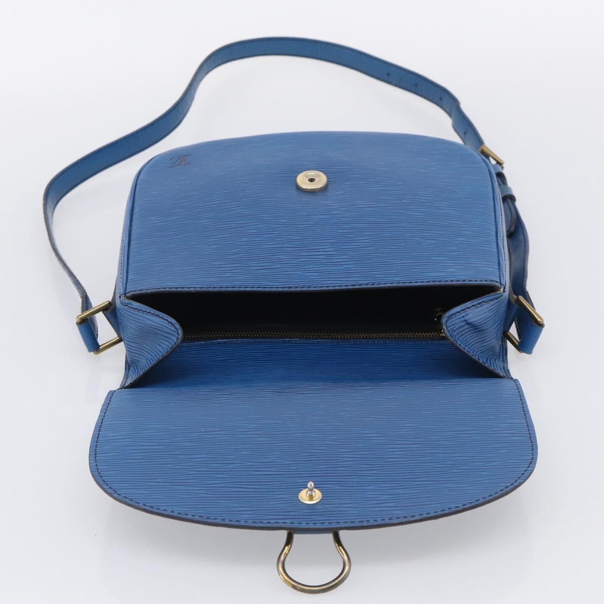LOUIS VUITTON Epi Saint Cloud GM Shoulder Bag Toledo Blue M52195 LV Auth ka6795