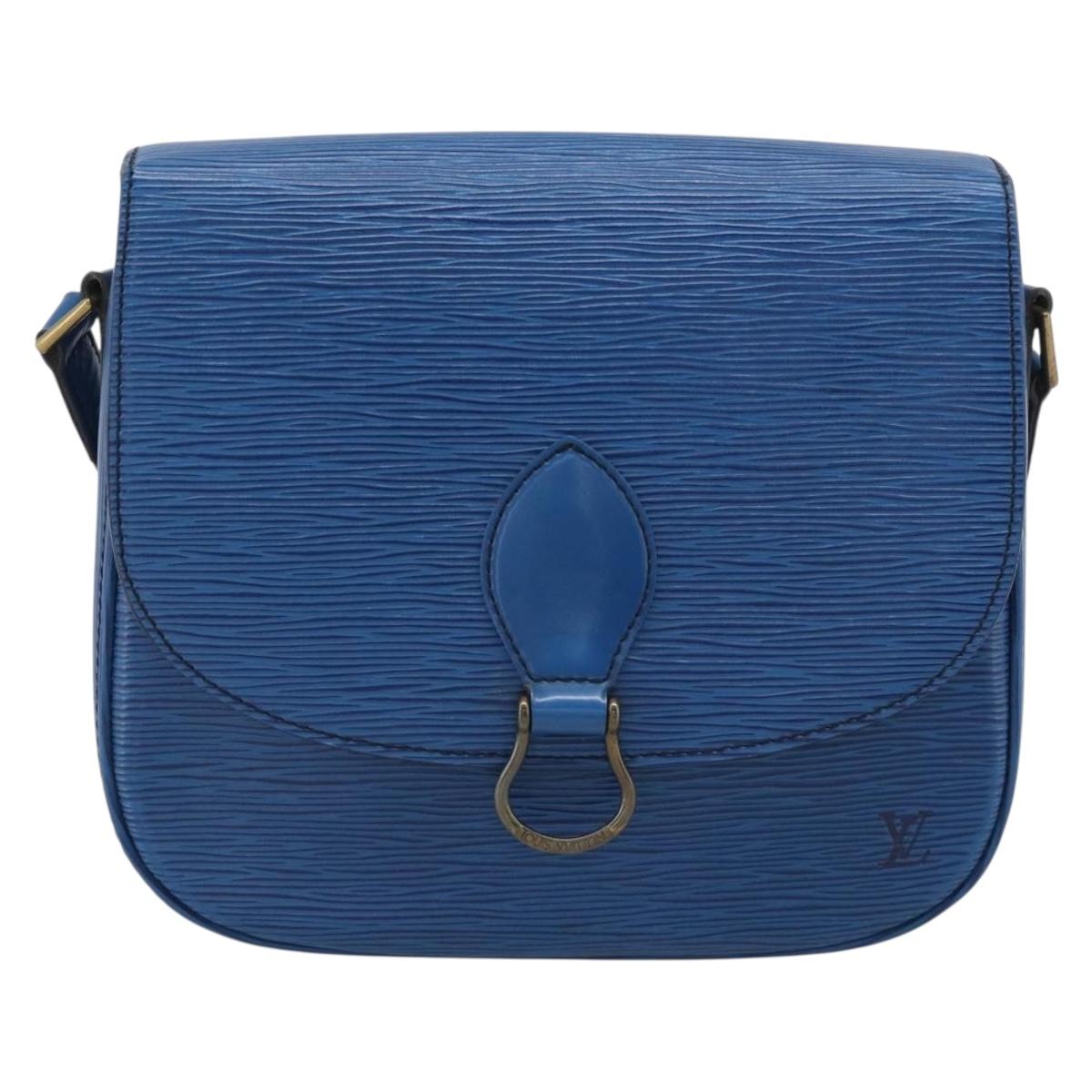 LOUIS VUITTON Epi Saint Cloud GM Shoulder Bag Toledo Blue M52195 LV Auth ka6795