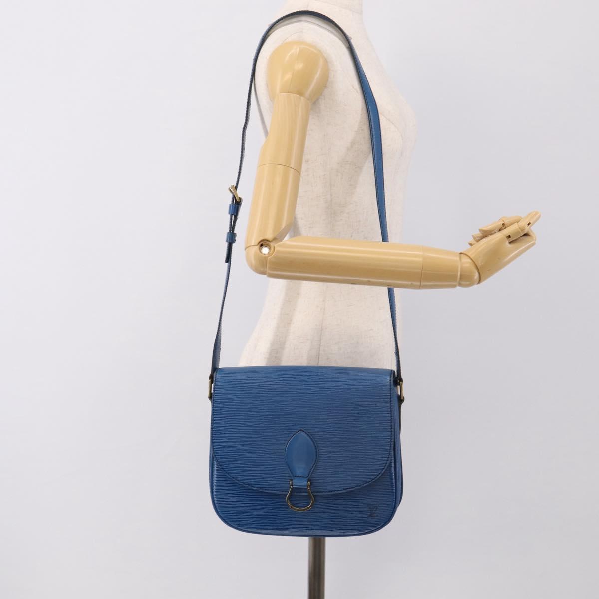 LOUIS VUITTON Epi Saint Cloud GM Shoulder Bag Toledo Blue M52195 LV Auth ka6795