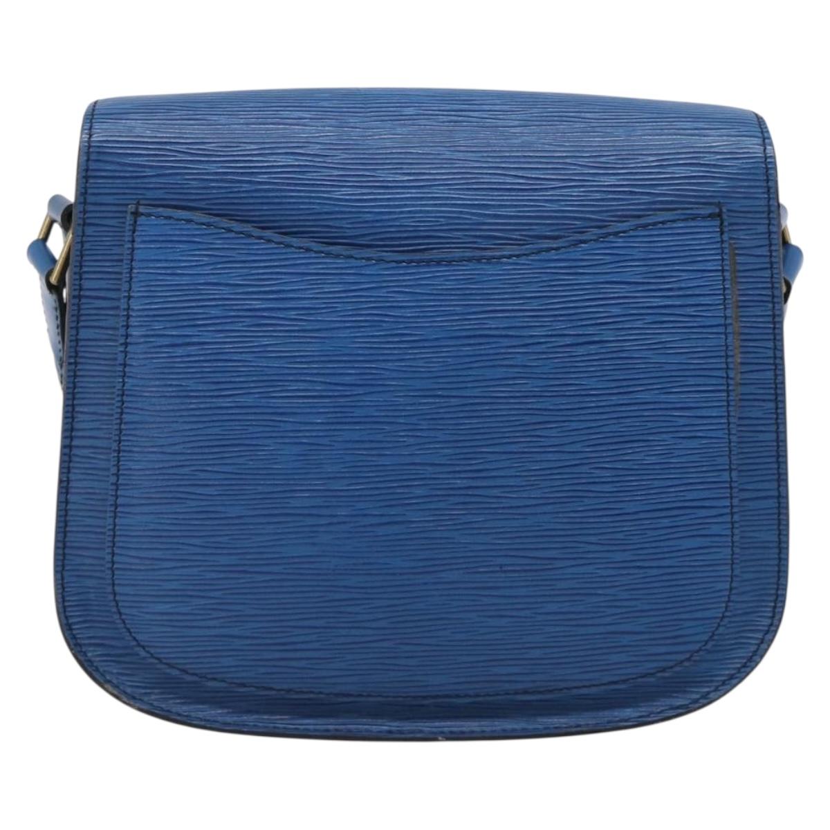 LOUIS VUITTON Epi Saint Cloud GM Shoulder Bag Toledo Blue M52195 LV Auth ka6795