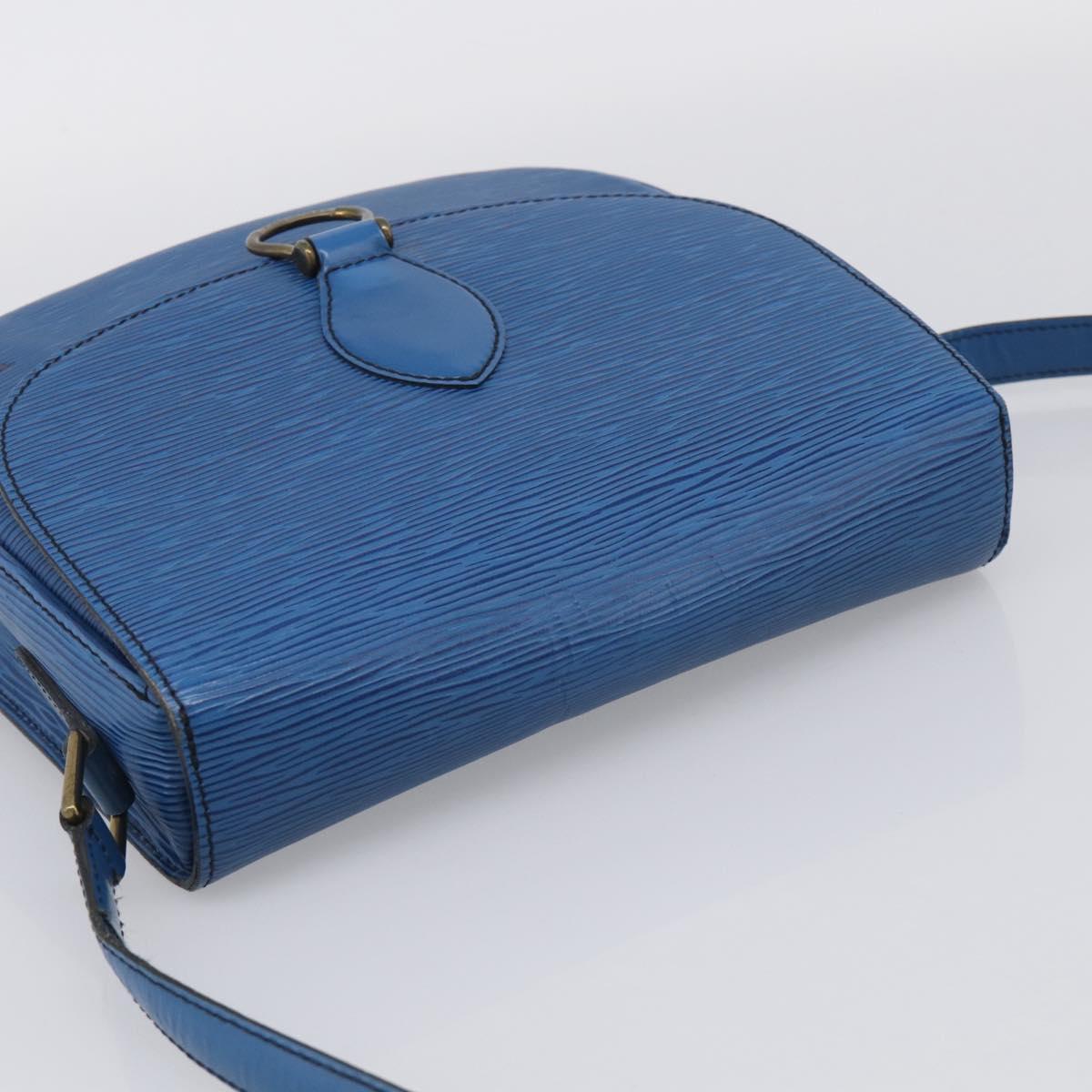 LOUIS VUITTON Epi Saint Cloud GM Shoulder Bag Toledo Blue M52195 LV Auth ka6795