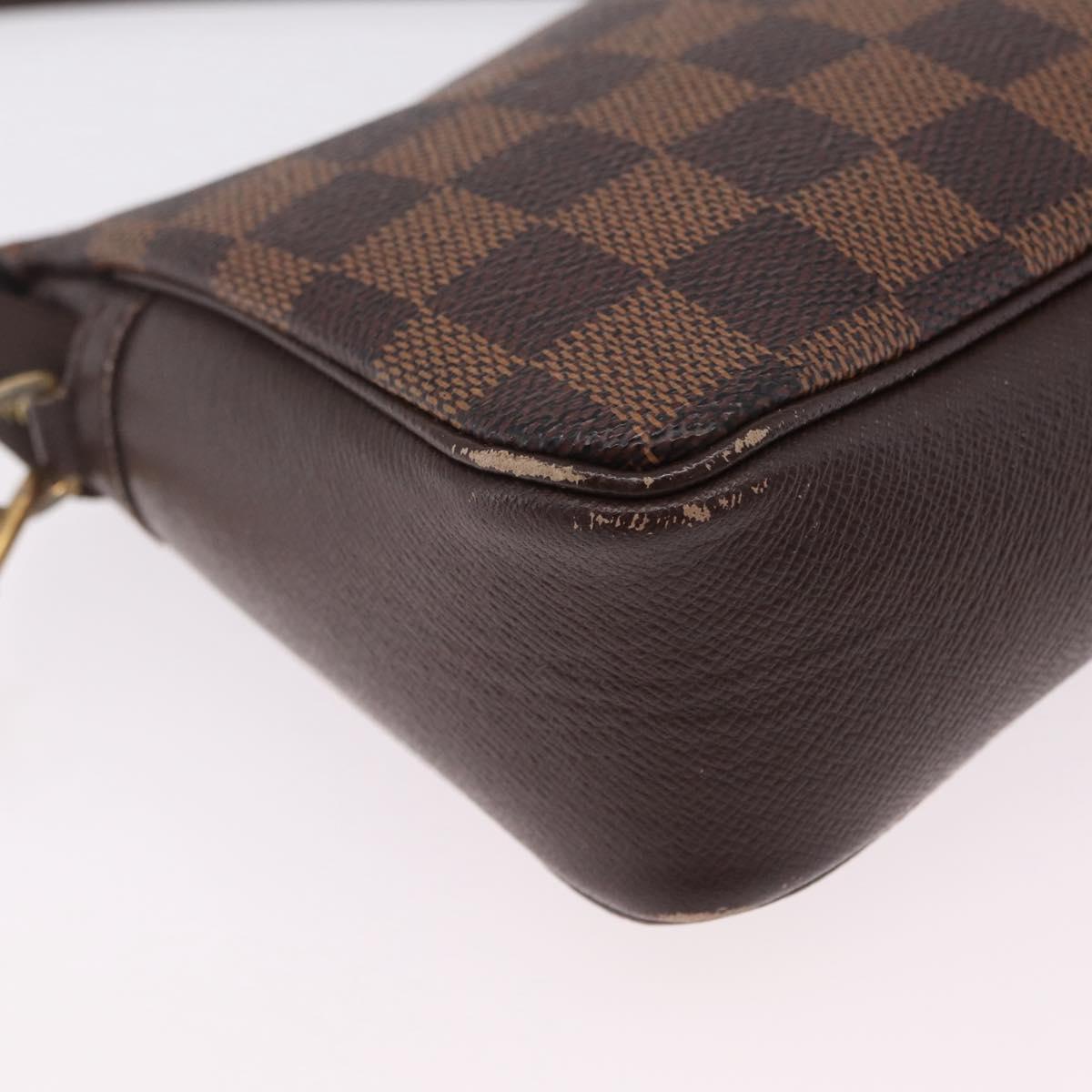 LOUIS VUITTON Damier Ebene Trousse Makeup Pouch N51982 LV Auth ka6799