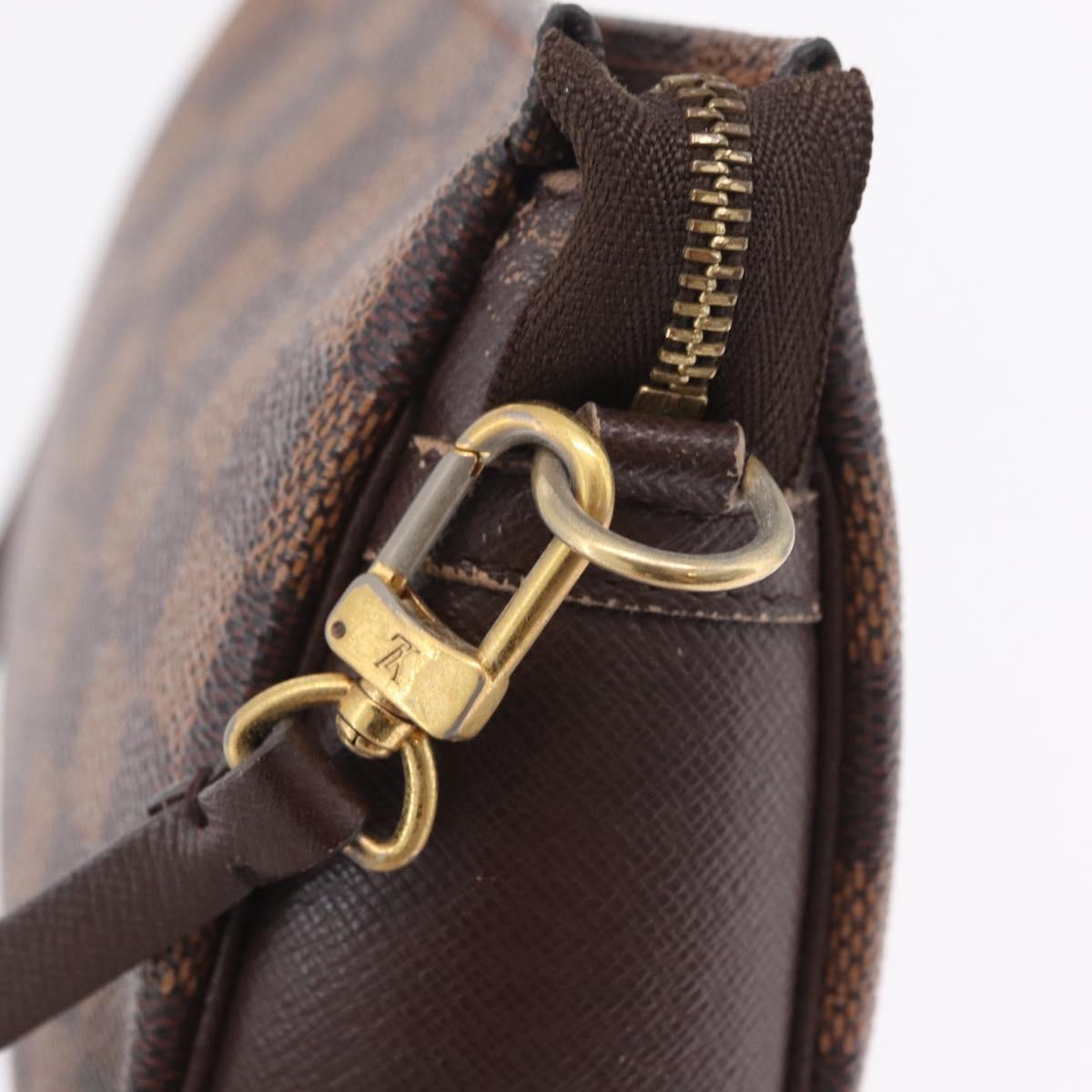LOUIS VUITTON Damier Ebene Trousse Makeup Pouch N51982 LV Auth ka6799